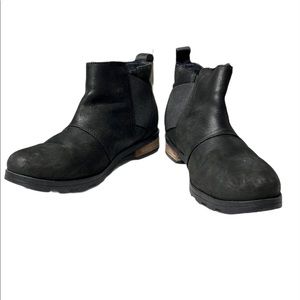 Sorel Waterproof Side Elastic Side Black Booties